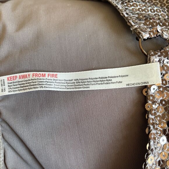 NWT Anthropologie Sequin Keyhole Top Sleeveless Cropped Size Large Festival Rave - Picture 13 of 14